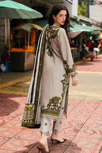 CHARIZMA-3PC KHADDAR PRINTED EMB SHIRT WITH KHADDAR PRINTED DUPATTA AND PRINT TROUSER-BIC-