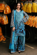 CHARIZMA-3PC KHADDAR PRINTED EMB SHIRT WITH KHADDAR PRINTED DUPATTA AND PRINT TROUSER-BIC-