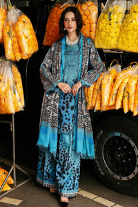 CHARIZMA-3PC KHADDAR PRINTED EMB SHIRT WITH KHADDAR PRINTED DUPATTA AND PRINT TROUSER-BIC-