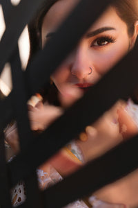 QALAMQAR-3PC LAWN CHIKANKAARI EMBROIDERED SHIRT WITH KHAADI NET EMBROIDERED DUPATTA AND TROUSER -BIC-4792