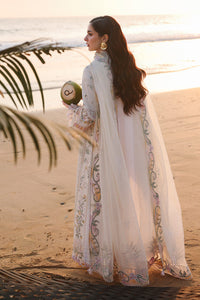 QALAMQAR-3PC LAWN CHIKANKAARI EMBROIDERED SHIRT WITH KHAADI NET EMBROIDERED DUPATTA AND TROUSER -BIC-4792