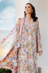 MARIA.B-3PC LAWN PRINTED SHIRT WITH CHIFFON PRINT DUPATTA AND PRINT TROUSER-BIC-2503