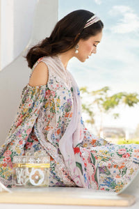 MARIA.B-3PC LAWN PRINTED SHIRT WITH CHIFFON PRINT DUPATTA AND PRINT TROUSER-BIC-2503