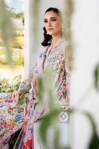 MARIA.B-3PC LAWN PRINTED SHIRT WITH CHIFFON PRINT DUPATTA AND PRINT TROUSER-BIC-2503