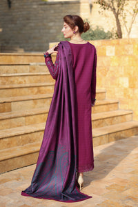 RANG RASIYA-3PC DHANAK EMBROIDERED SHIRT WITH WOOL PRINTED SHAWL AND TROUSER -BIC-5188