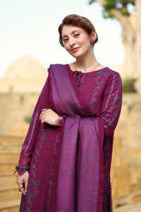 RANG RASIYA-3PC DHANAK EMBROIDERED SHIRT WITH WOOL PRINTED SHAWL AND TROUSER -BIC-5188