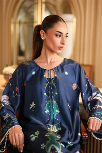 LULUSAR-2PC-SHAMOZE SILK PRINTED SHIRT WITH SILK TROUSER-BIC-9015