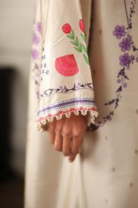 LULUSAR-2PC-SHAMOZE SILK PRINTED SHIRT WITH SILK TROUSER-BIC-9014