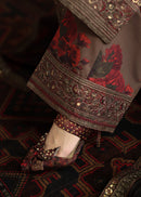 ZAINAB CHOTANI-3PC SHAMOZE SILK PRINTED EMBROIDERED SHIRT WITH SOFT SILK PRINTED EMB DUPATTA & EMB TROUSER BIC-