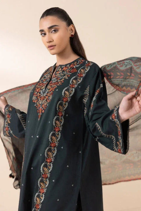 SAPPHIRE-3PC LAWN EMBROIDERED SHIRT WITH MONARK PRINT DUAPATTA AND TROUSER-BIC-3651