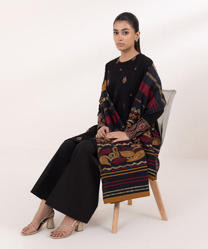 SAPPHIRE- 3PC LAWN  EMBROIDERED SHIRT WITH MONARK PRINT DUPATTA AND TROUSER-BIC-3589