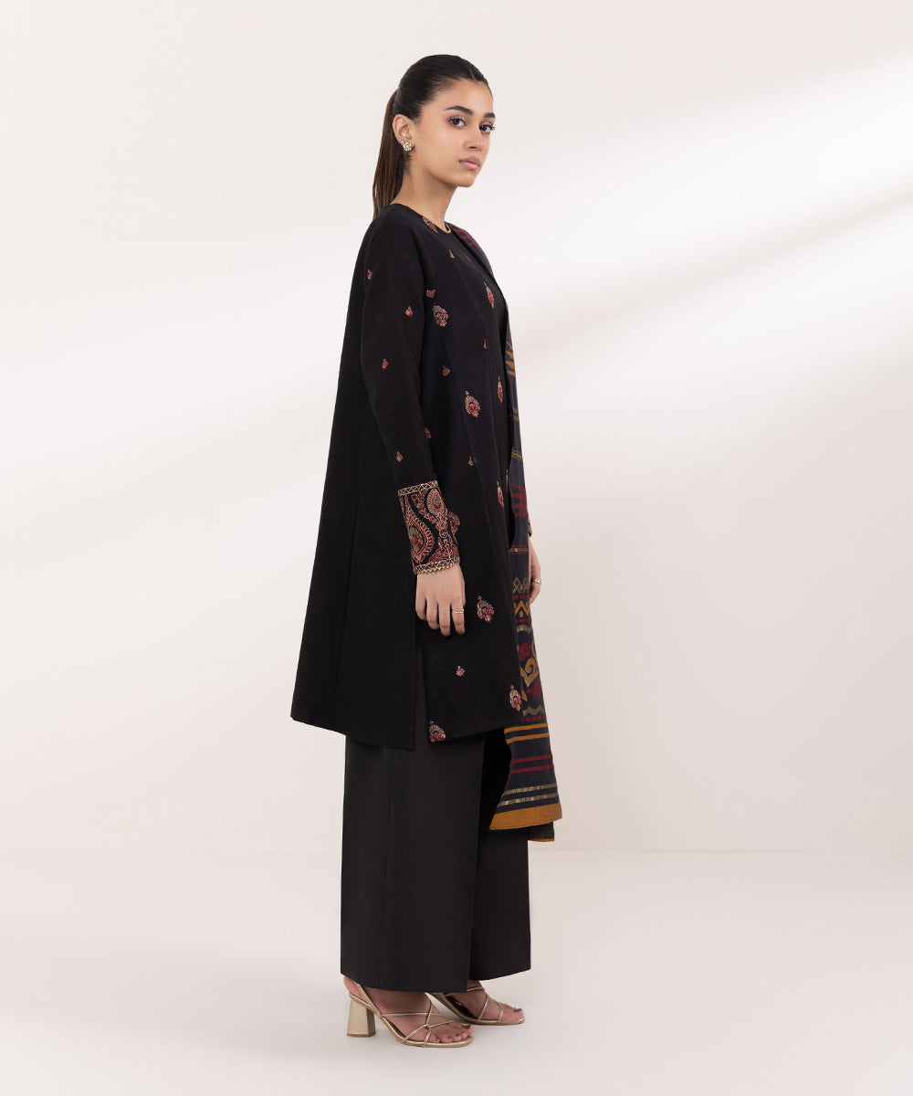 SAPPHIRE- 3PC LAWN  EMBROIDERED SHIRT WITH MONARK PRINT DUPATTA AND TROUSER-BIC-3589