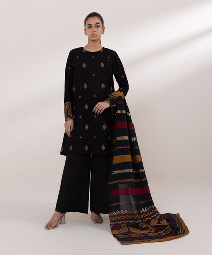 SAPPHIRE- 3PC LAWN  EMBROIDERED SHIRT WITH MONARK PRINT DUPATTA AND TROUSER-BIC-3589