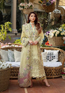 ELAF-3PC LAWN CHIKANKARI EMBROIDERED SHIRT WITH KHAADI NET EMB DUPATTA AND EMB TROUSER-BIC-4601