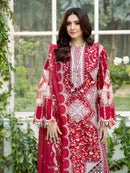 BIN ILYAS-3PC LAWN HEAVY EMBROIDERED SHIRT WITH KHADDI NET EMBROIDERED DUPATTA & LAWN TOUSER-BIC-4724