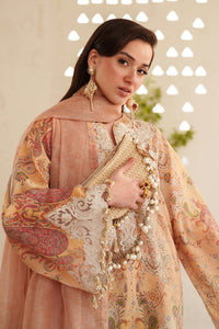 BAROQUE-3PC LAWN DIGITAL PRINTED EMB SHIRT WITH SILK PRINTED EMB DUPATTA AND PRINTED TROUSER-BIC-014