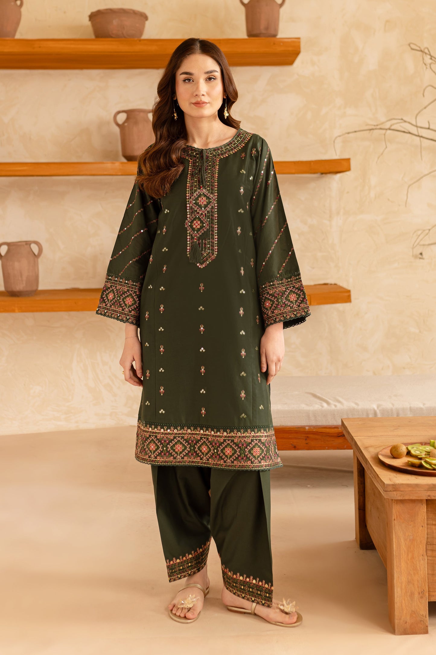 BATIK-2PC LAWN EMBROIDERED SHIRT WITH LAWN EMBROIDERED TROUSER-BIC-3479