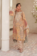 BAROQUE-3PC LAWN DIGITAL PRINTED EMB SHIRT WITH SILK PRINTED EMB DUPATTA AND PRINTED TROUSER-BIC-014