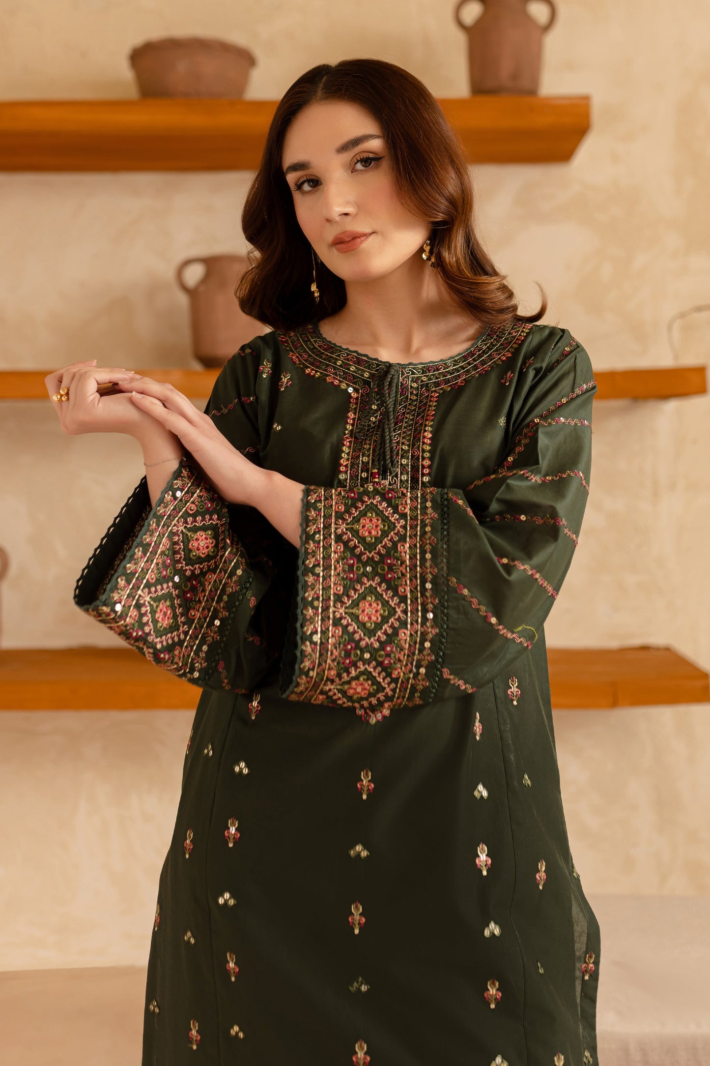 BATIK-2PC LAWN EMBROIDERED SHIRT WITH LAWN EMBROIDERED TROUSER-BIC-3479