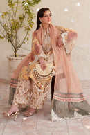 BAROQUE-3PC LAWN DIGITAL PRINTED EMB SHIRT WITH SILK PRINTED EMB DUPATTA AND PRINTED TROUSER-BIC-014