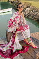 MARIA.B-3PC LAWN EMBROIDERED PRINTED SHIRT WITH CHIFFON PRINT DUPATTA AND PRINT TROUSER-BIC-2520