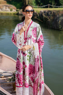 MARIA.B-3PC LAWN EMBROIDERED PRINTED SHIRT WITH CHIFFON PRINT DUPATTA AND PRINT TROUSER-BIC-2520