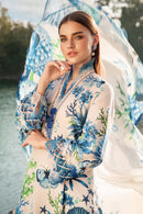 MARIA.B-3PC LAWN EMBROIDERED PRINTED SHIRT WITH CHIFFON PRINT DUPATTA AND PRINT TROUSER-BIC-2519