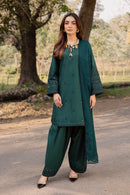 BATIK-3PC DHANAK EMBROIDERED SHIRT WITH DHANAK EMBROIDERED SHAWL AND TROUSER-BIC-5197