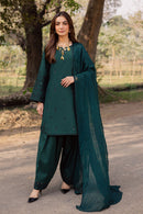 BATIK-3PC DHANAK EMBROIDERED SHIRT WITH DHANAK EMBROIDERED SHAWL AND TROUSER-BIC-5197