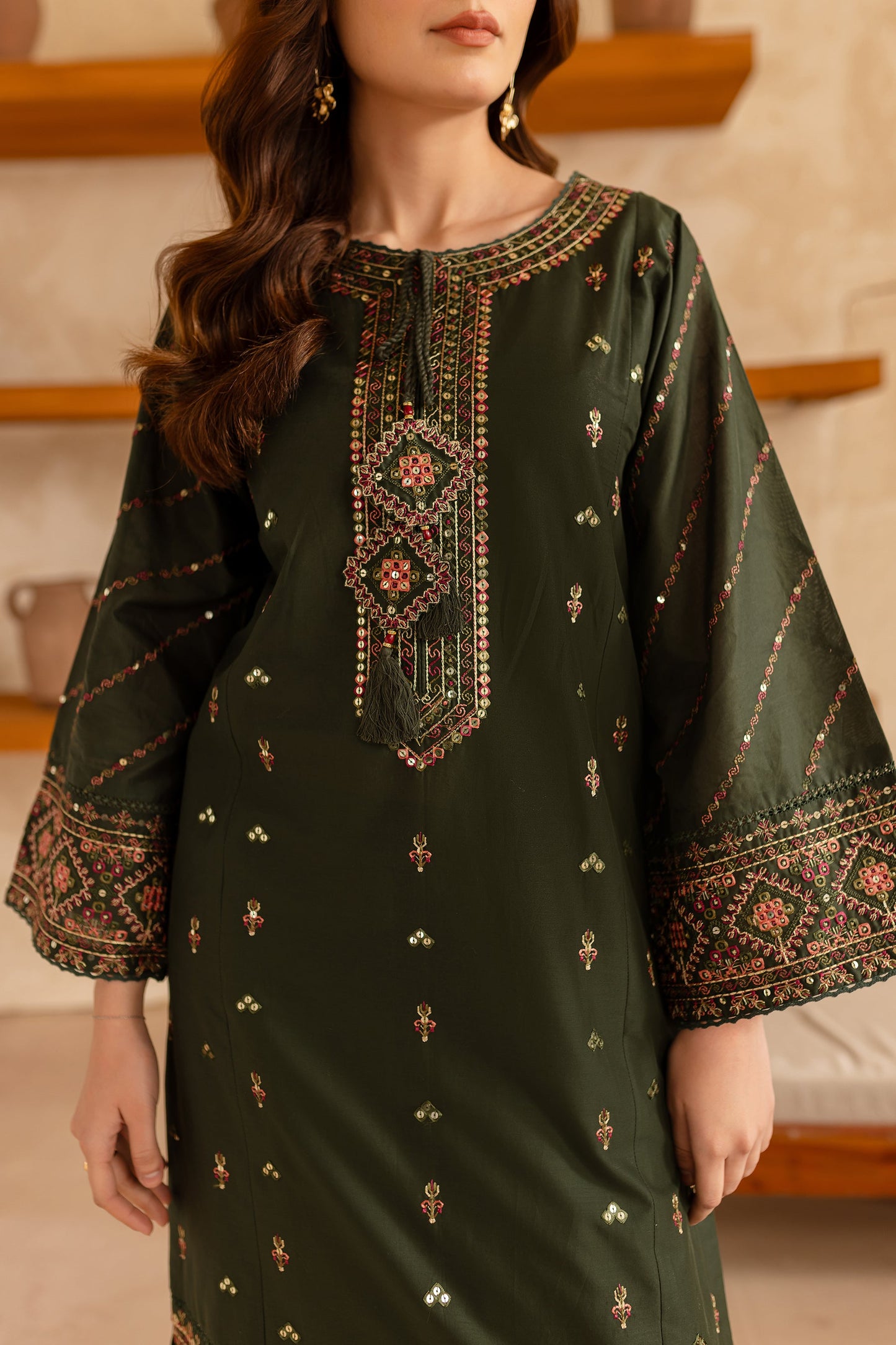 BATIK-2PC LAWN EMBROIDERED SHIRT WITH LAWN EMBROIDERED TROUSER-BIC-3479