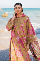 BAROQUE-3PC KHADDAR PRINTED EMB SHIRT WITH KHADDAR PRINTED DUPATTA AND PRINT TROUSER-BIC-2622