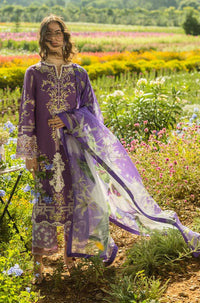 MUSHQ-3PC DHANAK EMBROIDERED SHIRT WITH COUTRAI PRINTED SHAWL & TROUSER-BIC-4091