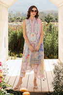MARIA.B-3PC LAWN EMBROIDERED PRINTED SHIRT WITH CHIFFON PRINT DUPATTA AND PRINT TROUSER-BIC-2522
