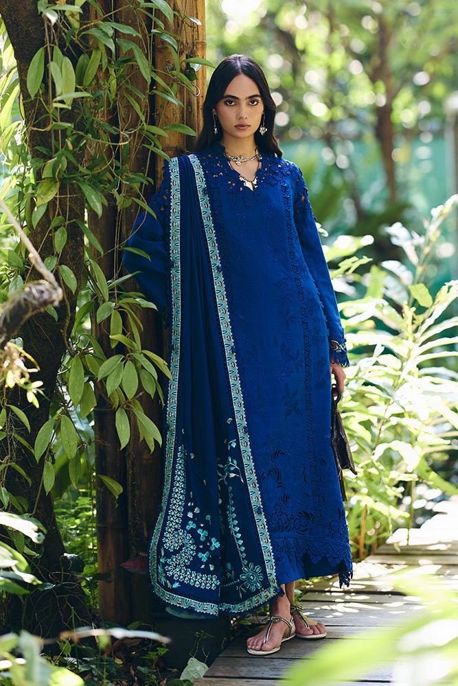 SUFFUSE-3PC LAWN EMBROIDERED SHIRT WITH KHAADI NET EMBROIDERED DUPATTA AND TROUSER-BIC-4815