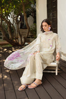 IZNIK-3PC LAWN EMB PRINTED SHIRT WITH SILK PRINTED DUPATTA & PRINTED TROUSER-BIC-044