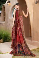 MARIA.B-3PC LAWN EMBROIDERED PRINTED SHIRT WITH CHIFFON PRINT DUPATTA AND PRINT TROUSER-BIC-2518