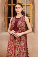 MARIA.B-3PC LAWN EMBROIDERED PRINTED SHIRT WITH CHIFFON PRINT DUPATTA AND PRINT TROUSER-BIC-2518