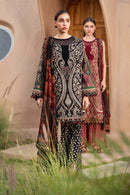 MARIA.B-3PC LAWN EMBROIDERED PRINTED SHIRT WITH CHIFFON PRINT DUPATTA AND PRINT TROUSER-BIC-2517