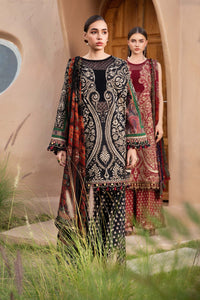MARIA.B-3PC LAWN EMBROIDERED PRINTED SHIRT WITH CHIFFON PRINT DUPATTA AND PRINT TROUSER-BIC-2517
