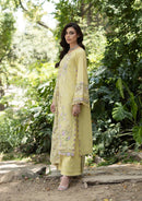 ELAF-3PC LAWN EMBROIDERED SHIRT WITH SILK PRINTED EMB DUPATTA AND TROUSER-BIC-4912