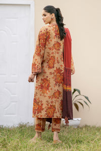 BAROQUE-3PC KHADDAR PRINTED SHIRT WITH KHADDAR PRINT DUPATTA AND PRINT TROUSER-BIC-2632