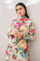 BAROUQE-3PC KARANDI PRINTED SHIRT WITH KARANDI PRINTED DUPATTA AND TROUSER-BIC-2578