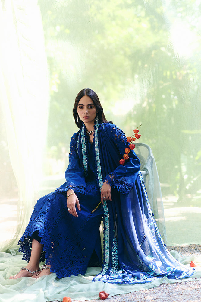 SUFFUSE-3PC LAWN EMBROIDERED SHIRT WITH KHAADI NET EMBROIDERED DUPATTA AND TROUSER-BIC-4815