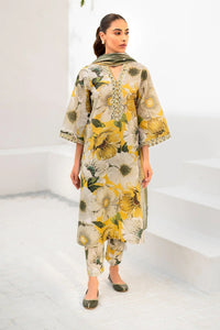 BAROUQE-3PC KARANDI PRINTED SHIRT WITH KARANDI PRINTED DUPATTA AND TROUSER-BIC-2573