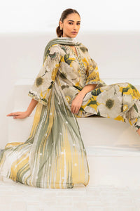 BAROUQE-3PC KARANDI PRINTED SHIRT WITH KARANDI PRINTED DUPATTA AND TROUSER-BIC-2573