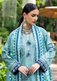 MUSHQ-3PC DHANAK EMBROIDERED SHIRT WITH WOOL PRINTED SHAWL AND TROUSER -BIC-5180