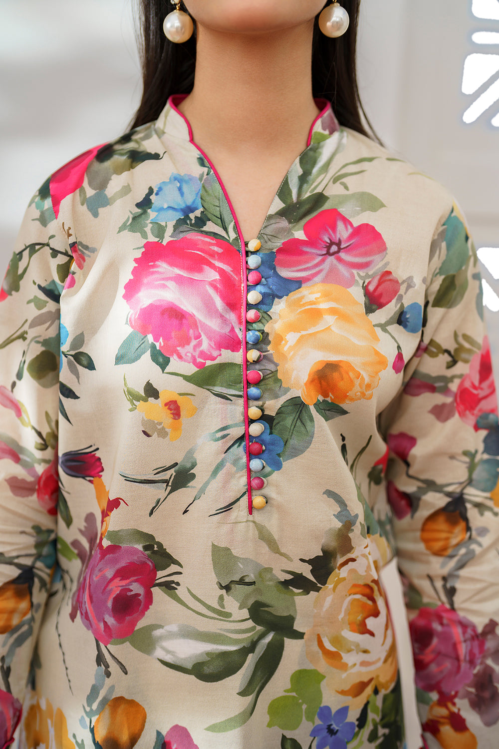 BAROUQE-3PC KARANDI PRINTED SHIRT WITH KARANDI PRINTED DUPATTA AND TROUSER-BIC-2578