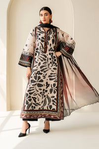 BAROQUE-3PC LAWN DIGITAL PRINTED SHIRT WITH SILK PRINTED DUPATTA AND PRINTED TROUSER-BIC-032