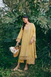 GARNET-3PC LAWN EMBROIDERED SHIRT WITH KHAADI NET EMBROIDERED DUPATTA AND TROUSER-BIC-4831