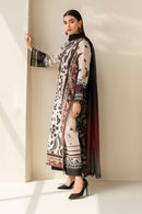 BAROQUE-3PC LAWN DIGITAL PRINTED SHIRT WITH SILK PRINTED DUPATTA AND PRINTED TROUSER-BIC-032